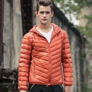 Herenjacks heren hapjes lagen oranje kleur warme eend down viller mode licht dunne stijl 2023 lente/herfst mannelijke basisgrootte: s-5xl