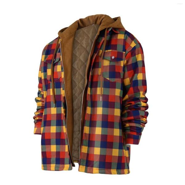 Vestes pour hommes Veste pour hommes chemises en flanelle à plaid hiver