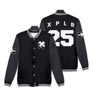 Vestes pour hommes Vestes pour hommes XPLR Sam et Colby Merch Baseball Hommes Bomber Outwear Streetwear Hip Hop Maroon Letterman College Uniforme 221129 J230822