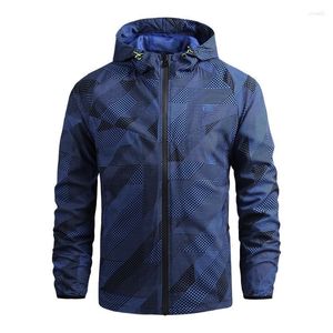 Vestes pour hommes hommes grande taille printemps et automne manteaux multicolore marque décontracté lâche sports de plein air à capuche fermeture éclair pardessus