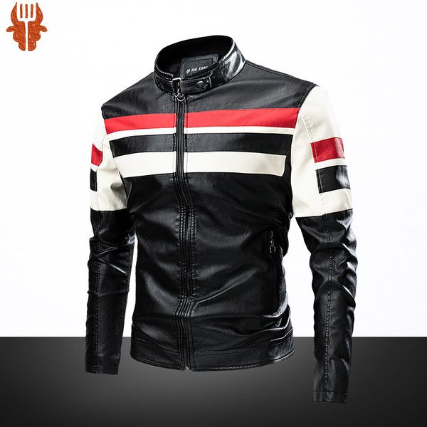 Vestes masculines Motorcycle Pu veste veste vestes en cuir Blouson Homme Hiver Fashion Hen Moto Jacket Automne Casual Leather Mabes 230816