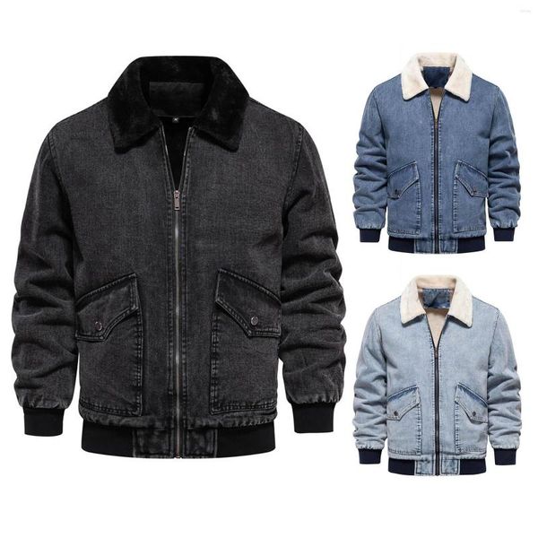 Vestes pour hommes Hommes Puffy Jacket Raincoat 2023 Automne / Hiver H Denim Casual Qualité Lavé Top Heat Coat