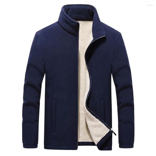 Vestes pour hommes Hommes épais polaire hommes vêtements de sport doublure en laine manteaux chauds homme manteau thermique hiver plus taille m-9xl