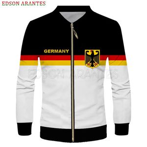 Chaquetas para hombres Mens Varsity Béisbol Uniforme Chaqueta Alemania Bandera Imprimir Hip Hop Party Club Bomber Custom Unisex Sport Jersey Abrigos S7XL 231120