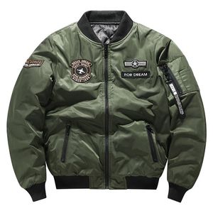 Herenjacks Militaire buitenmannen dragen vliegende kleding aan beide kanten katoenjack voor piloten verdikt grote mode kleding mannelijk 2022Men '