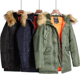 Vestes pour hommes Militaire Plus Taille Capuche de fourrure Longue imperméable coupe-vent Alaska Parka d'hiver épais hommes veste manteau 230823