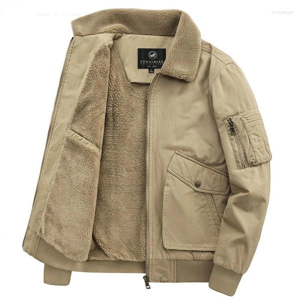 Chaquetas para hombres Rompevientos militar Abrigo de camping 2024 Invierno Bigsize Ropa táctica Calefacción Casual Windbreak Fleece Abrigos cálidos gruesos