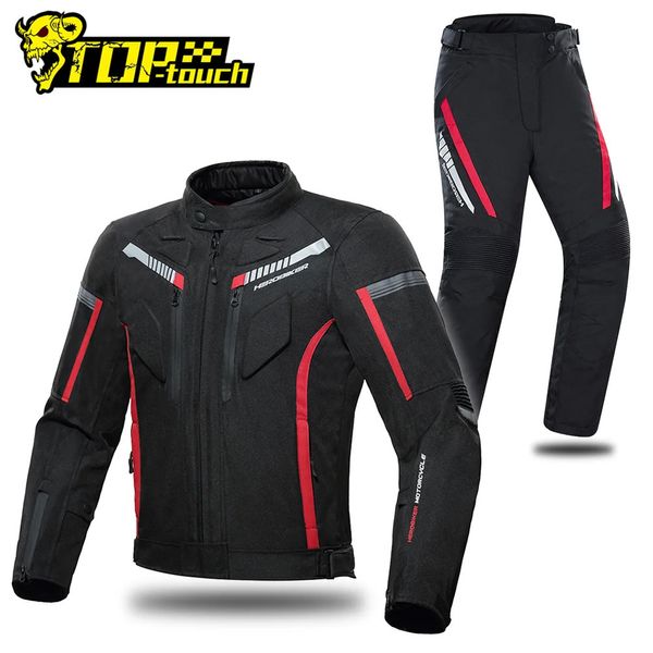 Vestes pour hommes Veste de moto hommes imperméable quatre saisons moto pardessus pantalon réfléchissant vestes d'équitation coupe-vent costumes doublure amovible 231020