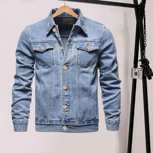 Herenjassen Motorjeansjas Modieus denim Slim Fit Reversstijl Effen kleur voor rijders Verkrijgbaar in zacht