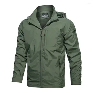 Chaquetas para Hombre Montañismo Chaqueta con Capucha para Hombre Abrigo Informal A Prueba De Viento para Hombre Al Aire Libre Grande