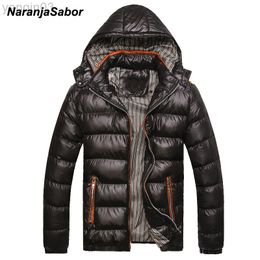 Vestes pour hommes Naranjasabor 2020 hiver chaud épais mâle matelassé décontracté à capuche Parka marque vêtements 5XL N139 L220830