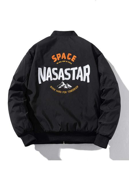 Vestes pour hommes Nasa Astronaut American Trendy Marque Serviette Brodée Vol Veste Hommes et Femmes Baseball Costume Hiver Épaissi Manteau De Coton