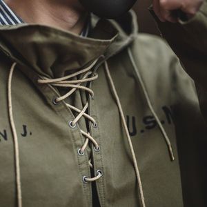 Vestes pour hommes Marine Pont Veste Coupe ample Cordon Militaire Pull À Capuche En Plein Air Rétro Vêtements Femmes Mâle Mauvais Temps Manteau 221129