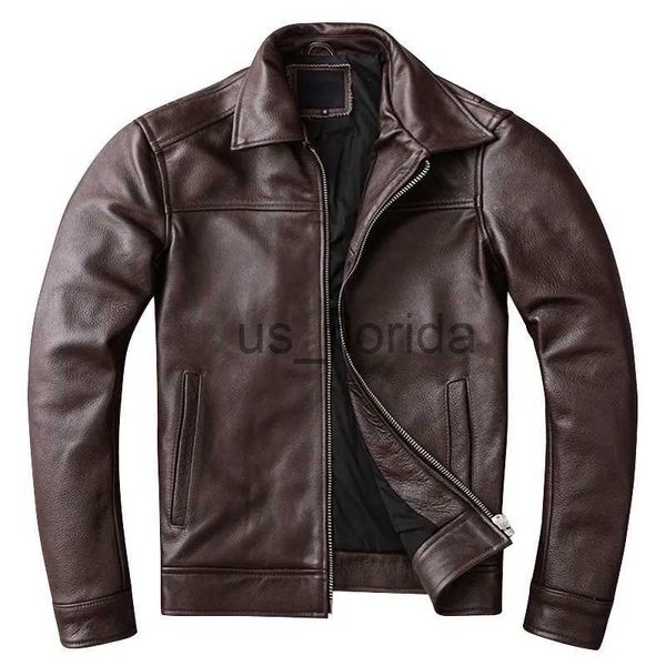 Vestes pour hommes Nouveau décontracté véritable peau de vache en cuir véritable veste hommes mince hommes vêtements printemps automne hommes vache vêtements asiatique taille 6XL J231111