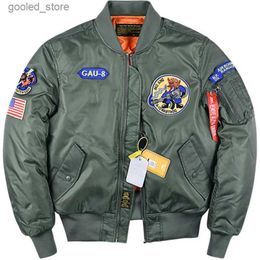 Herenjassen Nieuwe Martin Herfst Winter Luchtmacht Vlucht Bomber Piloot Jas Mannen Militaire Tactische Jas GAU-8 Honkbal Warme Casual Jas Q231109