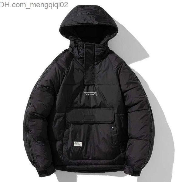 Jackets para hombres New Winter Winter para hombres Manga larga Capeta de algodón con capucha Caíz tibia Fashion Corean Fashion Top Z230816
