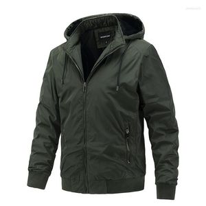 Vestes pour hommes Beau printemps automne veste à capuche détachable sport décontracté mince coton tendance européenne et américaine vêtements