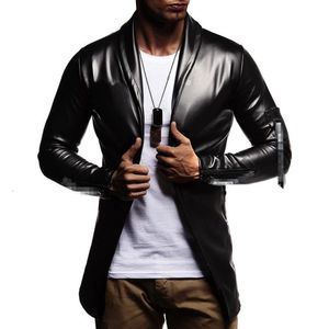 Heren Jackets Night Club Leather Jacket Men Fashion Slim Fit Motorcycle Leather Jacket Golden/Silver Blazer Jacket Male Pu Coat 230816