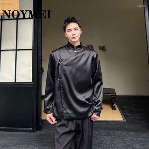 Heren Jackets Noymei Chinees Standing Neck metalen gesp pak Jacket Zwart herfst Trendy jas mode all-match casual mannelijke top WA2476