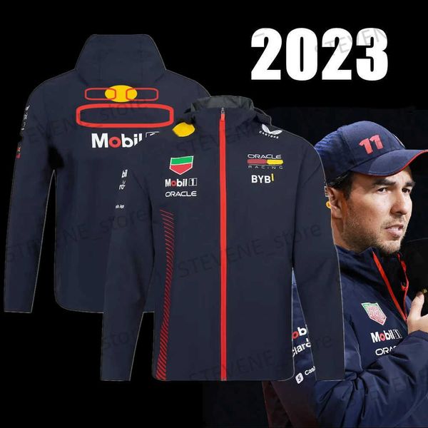 Giacche da uomo Oracle Colore rosso Bull Racing 2023 Giacca da squadra F1 Sergio Perez Giacca uniforme Formula 1 Tuta da corsa MOTO Cappotto Jack da uomo T231121