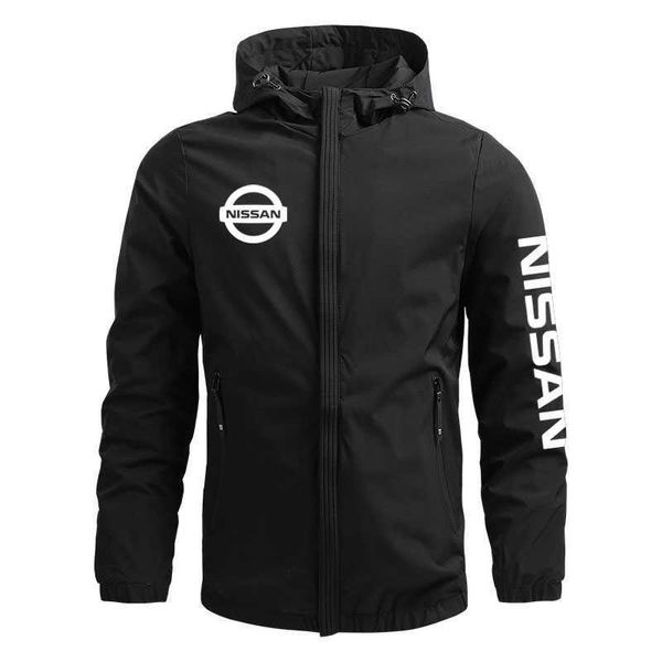 Vestes pour hommes Veste à capuche pour hommes de voyage en plein air Nissan impression de voiture sports décontractés de haute qualité, plus la taille coupe-vent militaire veste pour hommes T221017