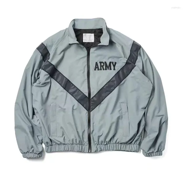 Chaquetas para hombres de gran tamaño, uniforme de aptitud física del ejército de EE. UU., chaqueta reflectante PT, prendas de vestir impermeables a prueba de viento, entrenamiento IPFU para hombres