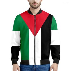 Chaquetas de hombre Palestina chaqueta con cremallera gratis personalizado nombre número estampado Po abrigos Palaestina nación bandera Tate Palestina ropa universitaria