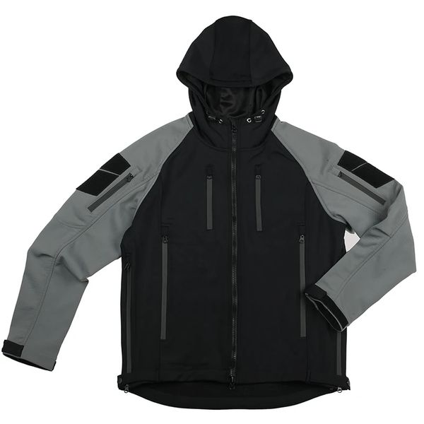 Hommes Vestes Patchwork Soft Shell Tactique Hommes Automne Hiver Imperméable Chaud À Capuche Armée Veste Hommes En Plein Air Militaire Coupe-Vent Manteaux 230821