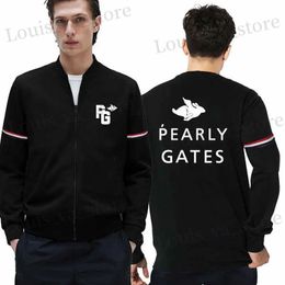 Chaquetas para hombres Pearly Gates 2022 Nueva impresión para hombres Harajuku Color sólido Cremallera con capucha Cálido Manga larga Sudaderas con capucha Chaqueta T231016