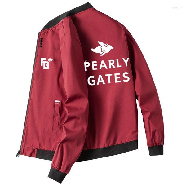 Vestes pour hommes PEARLY GATES col montant veste Bomber affaires décontracté rue manteau Simple printemps et automne salopette