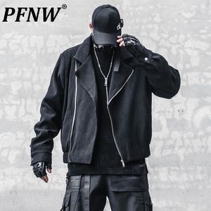 Vestes pour hommes Pfnw Niche Design Darkwear Functional haut de gamme Load Adapte à revers court épaisse veste à glissière pour hommes 12Z4384