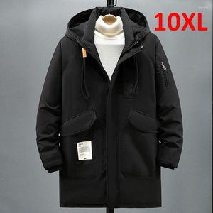 Vestes pour hommes Plus Taille 10XL Parkas Hommes Hiver Veste épaisse Manteau Mode Casual Parka Vert Mâle Noir Big