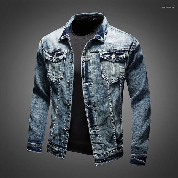 Vestes pour hommes grande taille 4xl 5XL hommes Slim Denim veste haute qualité Stretch bouton manteau rétro rue moto décontracté jeunesse Cowboy