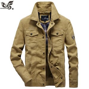 Herenjassen Grote maten 7XL 8XL Heren Herfst Winter Katoenen lichtgewicht jack Legermilitair Golf Bomberjack Casual veldjas Windbrekers 231013