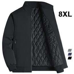 Vestes pour hommes Plus la taille Bomber vestes hommes hiver manteaux rembourrés 7XL 8XL grande taille épais chaud polaire veste coupe-vent vêtements d'extérieur hauts Parkas décontractés 231208