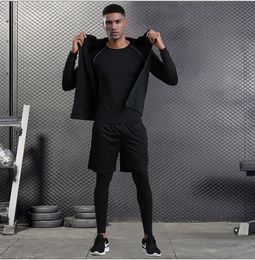 Vestes pour hommes Polyester séchage rapide élastique grande taille t-shirt de sport 5 pièces vêtements d'entraînement hommes vêtements de sport 230927