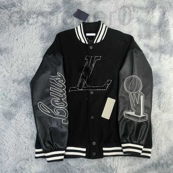 Chaquetas de hombre popular marca de béisbol L Vintage Bomber abrigos bordado de letras otoño hombres Hip Hop suelta Varsity tamaño M-3XL BQJ1