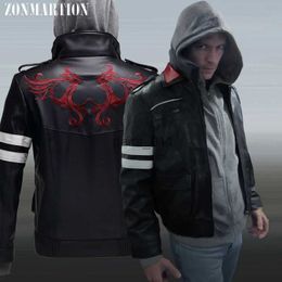 Vestes pour hommes Prototype Alex Mercer PU Veste en cuir Manteau d'hiver Sweat à capuche Halloween Cosplay vient pour femmes hommes YQ231025