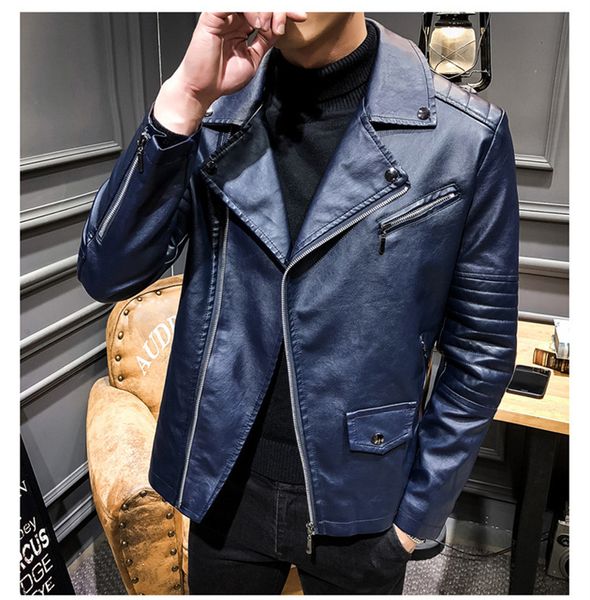 Vestes pour hommes Pu Leather Veste Protecteur Menfashion Slim Fit Suit Men Business Casual Coats Blazer M3XL 230812