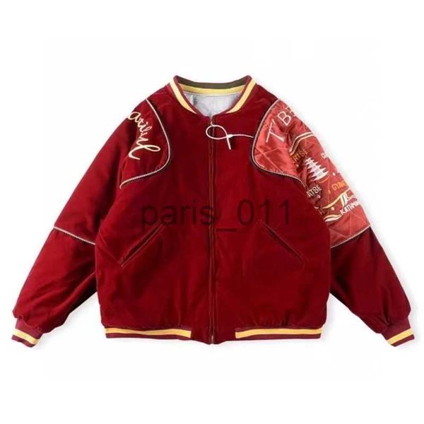 Vestes pour hommes Rouge Kapital Kountry Belle Veste Tibet Hommes 1 1 Manteau de haute qualité Vêtements de rue Veste Gym Baseball Veste x1016