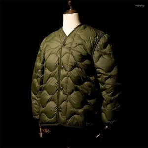 Vestes pour hommes Rouge M-65 Veste légère en duvet de canard pour hommes Manteau matelassé Armée Vert