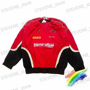 Chaquetas para hombres Red Martine Rose Chaqueta con cremallera para hombres Mujeres 1/1 Mejor calidad Bordado Racing Abrigo Abrigo T231121