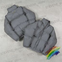 Vestes pour hommes réfléchissant gris Puffer Jack Parkas hommes femmes garder au chaud doudoune manteaux T231215