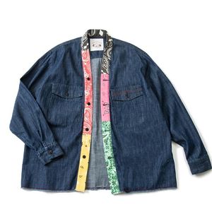 Herenjacks retro denim geborduurd taoïstische gewaad jas lente zomer etnische stijl gewassen cowboy vest -shirt jas 230815