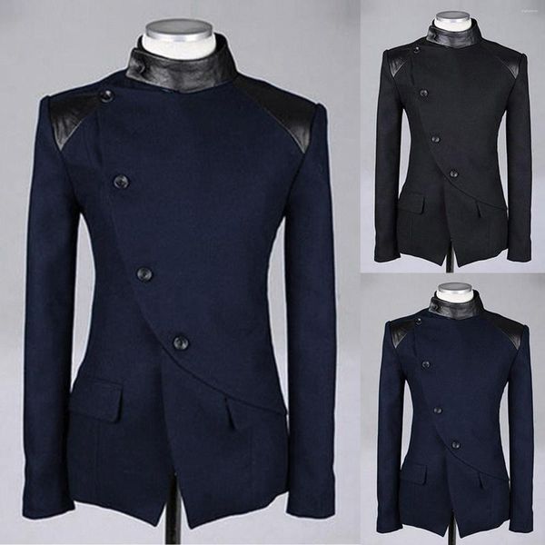 Vestes pour hommes rétro hommes gothiques Blazers Jacket Coats Medieval Steampunk Blazer Victorian Tuxedo Coat Cosplay Costume Overcoat Outwear