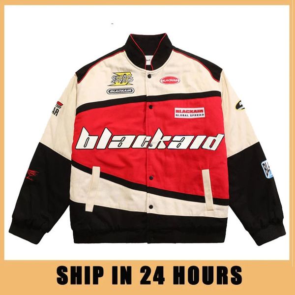 Vestes pour hommes Retro Streetwear Motorcycle Baseball Jackets Mens Harajuku Lettre broderie Matchwork Coats Casual Veste Verse Varsity Unisexe 230822