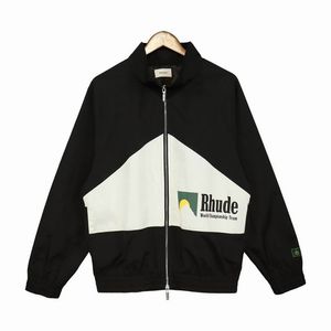 Vestes pour hommes Rhude Mens Varsity Jacket Y2K American Vintage Baseball Letterman Jacket Veste Femme Manteau brodé disponible Marque Couple Windbreake 9G23