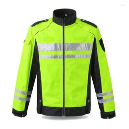 Vestes pour hommes équitation moto haute visibilité réfléchissante pour hommes imperméable imperméable vélo haute visibilité veste de travail