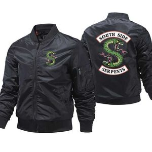 Heren Jackets Riverdale South Side Serpents Jacket Heren TV -programma Mens Bomber Jacket Street Heren Winter Jacket 5xl Mens Winddichte jas Q240523