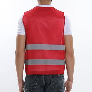 Vestes pour hommes Gilet de sécurité Veste réfléchissante Sécurité Travail Visibilité Gilet Warp Safe Emergency Fluorescent High